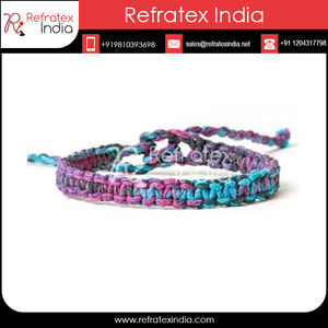 Pulsera de mano de macramé de algodón, joyería de lujo - Product Image 4