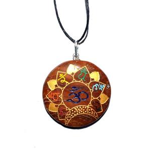 Sept Chakra Sanskrit Gravé Pendentifs Guérison Chakra pierre bijoux - Product Image 1