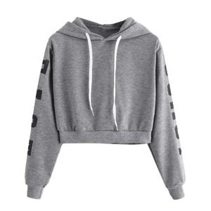 Tendencias de Cp Venta al por mayor Streetwear Sudaderas Mujeres Manga larga Crop Top Gym Wear Sudadera con capucha Ropa Jersey personalizado - Product Image 2