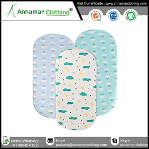 Drap-housse extensible en coton biologique pour berceau, matelas à impression numérique, ensemble de draps de lit pour bébé - Product Image 2