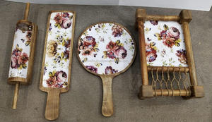 2022 nouvelle planche à découper en bois ronde personnalisée bloc à découper en bois et résine de l'Inde pour une utilisation en cuisine produit de cuisine à domicile - Product Image 2