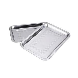 Juego de 2 Bandejas para Servir Alimentos de Acero Inoxidable de Calidad Superior, Color Plateado, para Uso en Hoteles y Hogares - Product Image 3