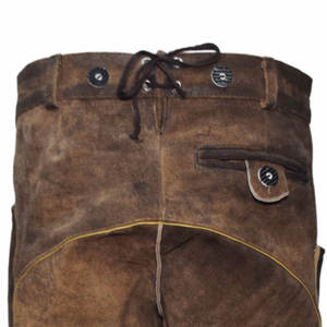 Pantalones cortos bávaros Oktoberfest Trachten para mujer Nueva condición Logotipo de encaje Estilo frontal plano Invierno Kniebundhosen Bordado de pana - Product Image 5