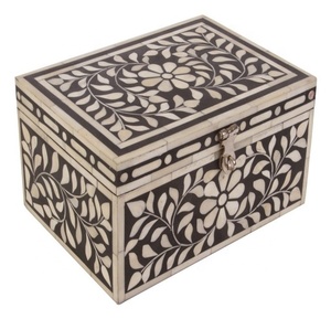 Decorative Wooden Inlay and Bone Inlay Handmade Box Luxury Indian Mango Wood Box Hot Selling Eco Friendly Bone Inlay - Product Image 3