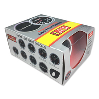 Tachometer Analog Motor Stepper 52mm, Pengukur RPM 0-8000 RPM, Lampu Latar Super Putih, Terbaik untuk 12V, Termasuk Kabel Sinyal
