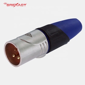 ขั้วต่อเสียงระดับมืออาชีพ XLR รุ่น SREXACT SVP555X-WP-E10-PG แบบตัวผู้  หน้าสัมผัสทองเหลือง ตัวเรือนโลหะผสมสังกะสี หน้าสัมผัสชุบทอง 16A IP65 - Product Image 2