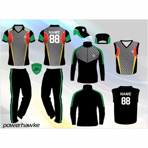 Gemaakt In India Powerhawke Custom Mannen Cricket Team Rekbaar Jerseys Met Kraag Beschikbaar Tegen Redelijke Prijs