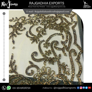 Tissu brodé de luxe à paillettes avec perles, 7 modèles et tailles différentes, nouvelle collection - Product Image 2