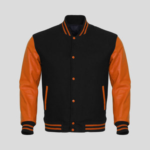Blouson universitaire d'hiver pour homme 2025, personnalisé, de luxe, en laine, cuir et chenille, brodé, coupe-vent, respirant, style hip-hop, col montant - Product Image 3