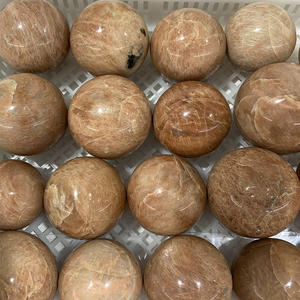 Natural Orange <b>Moon</b> Stone Sphere Crystal Peach Moonstone <b>Ball</b> Top Polished Gemstone Sphere for Home Healing Decoration Feng Shu - Product Image 3