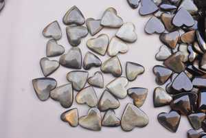 Corazón de obsidiana dorado, cabujones de gemas sueltas de obsidiana dorada, venta al por mayor - Product Image 3