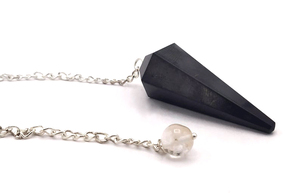 Puissant pendule de radiesthésie en shungite pierre magistralement polie pour la purification de l'eau guérison amour et Feng Shui décoration de la maison - Product Image 2