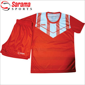 Sarama deportes logotipo personalizado fútbol uniforme nuevo estilo fútbol entrenamiento Jersey hecho en Pakistán venta al por mayor Material de malla - Product Image 1