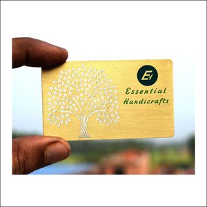 Cartes de Visite Personnalisées en Laiton Gravé de Qualité Exquise, Plaque Signalétique en Acier Inoxydable, Style Blanc Sculpté, Cadeau d'Artisanat d'Affaires - Product Image 6