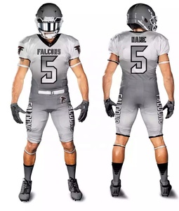Tenues de football américain grande taille respirantes, nouveau design estival, maillot sublimé brodé, vente en gros, manches courtes - Product Image 3