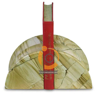 Nouveau modèle de supports de livres en marbre onyx poli de haute qualité, forme D, demi-cercle, 100% marbre naturel, garantie à vie, cadeau artistique