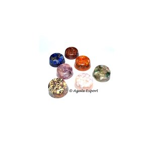Conjunto de cúpula de chakras de orgón, cristales curativos, piedras de 7 Chakras, a granel - Product Image 1