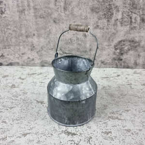 Mini Galvanized Metal Bucket Vase Rustic Flower Pot for Tabletop Home Garden Decor Wholesale Bulk - Product Image 2