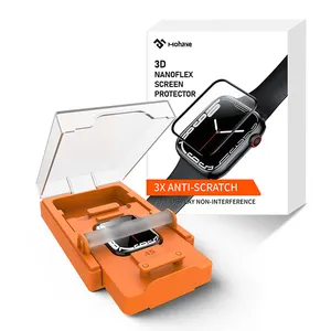 Pellicola salvaschermo per Apple Watch 3D senza bolle per iWatch 40 44 41 45 mm con colla completa antigraffio Easy Box 9H