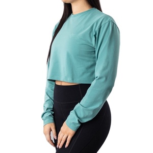 T-shirt à manches longues pour femmes, grande qualité, entraînement de sport, de Yoga, surdimensionné, nouvelle collection, à la mode - Product Image 1