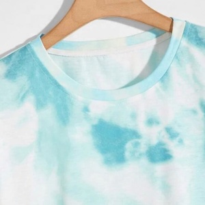 Camiseta de manga corta informal de diseñador para hombre personalizada al por mayor, Camiseta estampada de alta calidad con cuello redondo y teñido anudado - Product Image 3