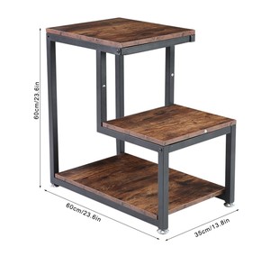 Mesa de muebles de diseño moderno para sala de estar, Centro y mesa lateral decorativo, Color marrón, mesa de muebles de madera - Product Image 2