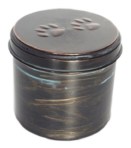 PLASTIC PET ENGRAVED PAW MARK <b>URN</b> PAW ENGRAVED PET CREMATION <b>URN</b> PLASTIC ROUND SHAPE PET BEST PRICE PRINT <b>URN</b> - Product Image 5