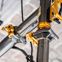 RIDEA Kunci Tuas Headset Sepeda Lipat, Pegangan Pembatas, Rakitan Penjepit Engsel, Baut CNC Alloy Titanium 75g Seri LFSBN2 T