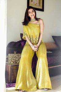 2021 nouveau concepteur belle séquence broderie haut main Zardozi travail Plazo robe dentelle décoration avec boutons fête utilisation quotidienne - Product Image 2