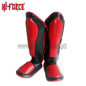 สนับแข้งมวยไทย คิกบ็อกซิ่ง MMA ยี่ห้อ Hi-Force ผลิตจากวัสดุ PU คุณภาพสูง สำหรับผู้ใหญ่ ป้องกันขาและเท้า - Product Image 6