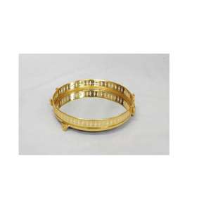 Bandeja redonda dorada, suministro de diseño único, exterior disponible - Product Image 3