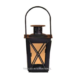 Accesorios de Iluminación Exterior Elegantes Hechos a Mano, Farol Decorativo de Metal y Hierro, Forma Cuadrada, Color Gris - Product Image 2