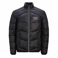 Chaqueta Bomber Casual de Invierno para Hombre, 100% Poliéster, Delgada, Transpirable, Acolchada, Talla Grande, con Cierre, Tejida, Impermeable, para Uso Diario