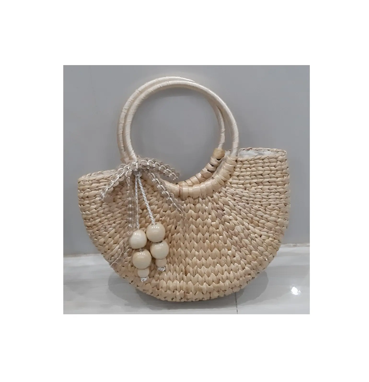 Vintage bamboo weaving bag for women - Women Straw Bags Female Bamboo Summer Beach Bag (Ms.Sandy 0084587176063)