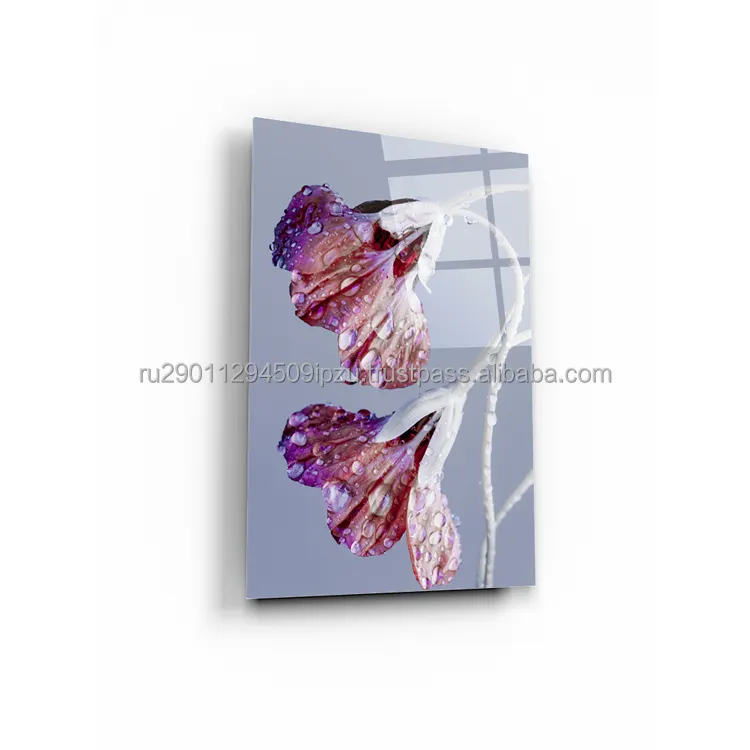 Painting on glass "Flower fantasy 10" 40x60, art. WB-07-254-04 as independent decorative elements