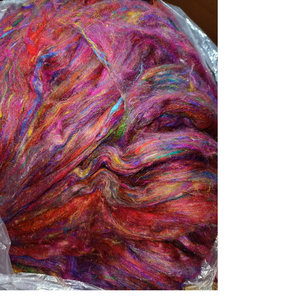 Fibre de soie Tussah solide, écologique, faite à la main, en sacs de 1 kg, large assortiment de couleurs pour les magasins de fibres - Product Image 1