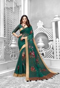 ผ้าส่าหรีผ้าไหม Banarasi เสื้อกับเสื้อผู้หญิงชุดปาร์ตี้ทุกวันผ้าส่าหรีผ้าฝ้ายนุ่มขายส่งราคาถูก - Product Image 4