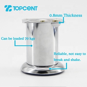 TOPCENT Modern Design Chrome Steel Furniture <strong>Cabinet</strong> <strong>Feet</strong> for Home Office Hotel or Hospital Metal Chair Sofa Coffee Legs - Product Image 5