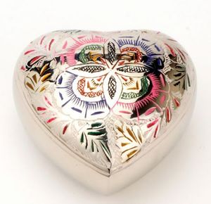 Urnas de cremación con forma de corazón, urnas funerarias clásicas de alta calidad para cenizas humanos, urnas de metal de lujo - Product Image 1