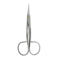 Ciseaux à cuticules japonais en acier inoxydable poli miroir, lame droite élégante de 4 pouces, outils de manucure et de beauté pour les ongles