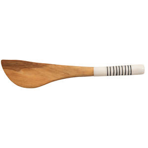 Cuillère à beurre en bois massif à usage familial, taille personnalisée et au meilleur poli pour la vaisselle de table à manger - Product Image 4