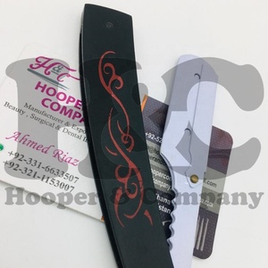 High quality Barber <b>Razors</b> Wholesale Barber <b>Razors</b> Sustainable mink Custom design handle stainless steel throat cut - Product Image 3