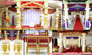 Mandril de fibra para evento de boda, decoración de boda India del Sur real, - Product Image 2