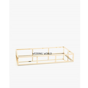 ถาดเสิร์ฟอาหารทรงสี่เหลี่ยมผืนผ้าดีไซน์สุดหรูถาดรองแก้วสำหรับตกแต่งโต๊ะขายส่ง - Product Image 1