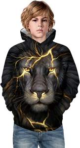 เสื้อฮู้ดพิมพ์ลายดิจิทัลสำหรับเด็ก,เสื้อฮู้ดกันหนาวแบบระเหิดสั่งทำ - Product Image 3