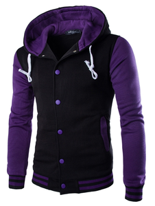 Alta calidad Clásico de Béisbol sudaderas con capucha de los hombres de primavera cálido Patchwork de lana sudaderas - Product Image 6