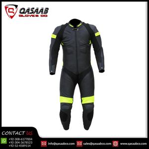 Combinaison de course professionnelle en cuir de vachette XL sur mesure 1 pièce pour moto Patchwork jaune-noir avec caractéristiques de protection - Product Image 3