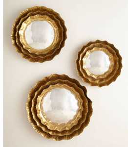 Grande décoration de maison dorée en forme de feuille, cadeau de beauté, suspendue, cadre métallique, miroir mural décoratif, 2020 - Product Image 2