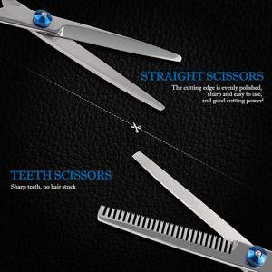 Ensemble de ciseaux de coupe de cheveux professionnels Kit de ciseaux de coupe de cheveux en acier inoxydable ciseaux à cheveux pointus pour hommes par FARHAN PRODUCTS & Co - Product Image 4