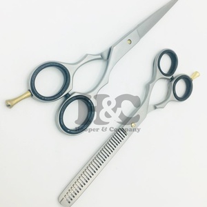 Ciseaux professionnels usine en gros argent noir impression barbier ciseaux ensemble coiffure cheveux ciseaux emballage durable - Product Image 6